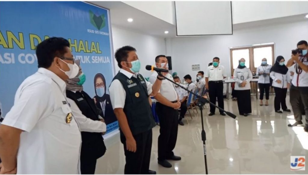 Gubernur Herman Deru Tinjau Pelaksanaan Vaksin Covid-19 di RS Fatimah