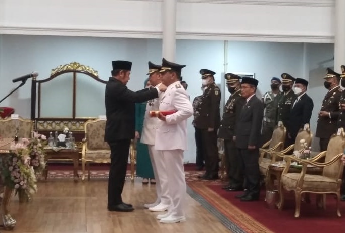 Gubernur Sumsel Lantik Plh Bupati Muaraenim dan OKU Menjad PJ