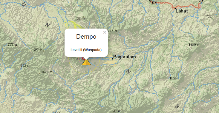 Status Gunung Api Dempo Masih Level Waspada, Dilarang Dekati Kawah