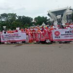 Aksi Damai PKS di depan Monpera, Tolak Kenaikan Harga BBM