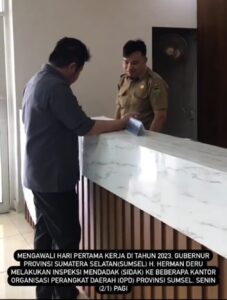 Gubernur Herman Deru Sidak, Kontrol Disiplin Pegawai