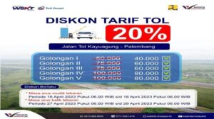 Mudik dan Balik Lewat Jalur Tol Kayuagung-Palembang, Jangan Terkejut Dapat Diskon