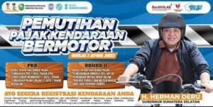 Mulai 1 April 2023, Sumsel Berlakukan Pemutihan Pajak Kendaraan