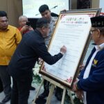 Sekda Sumsel Tanda Tangani Deklarasi Damai Pemilu 2024