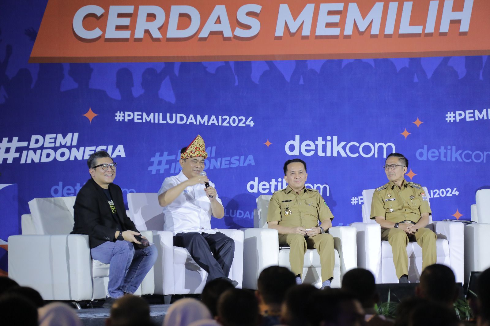 Generasi Muda Sumsel Dibekali Literasi Pemilu oleh Menkominfo dan Pj Gumber Sumsel dan Pj Walikota Palembang