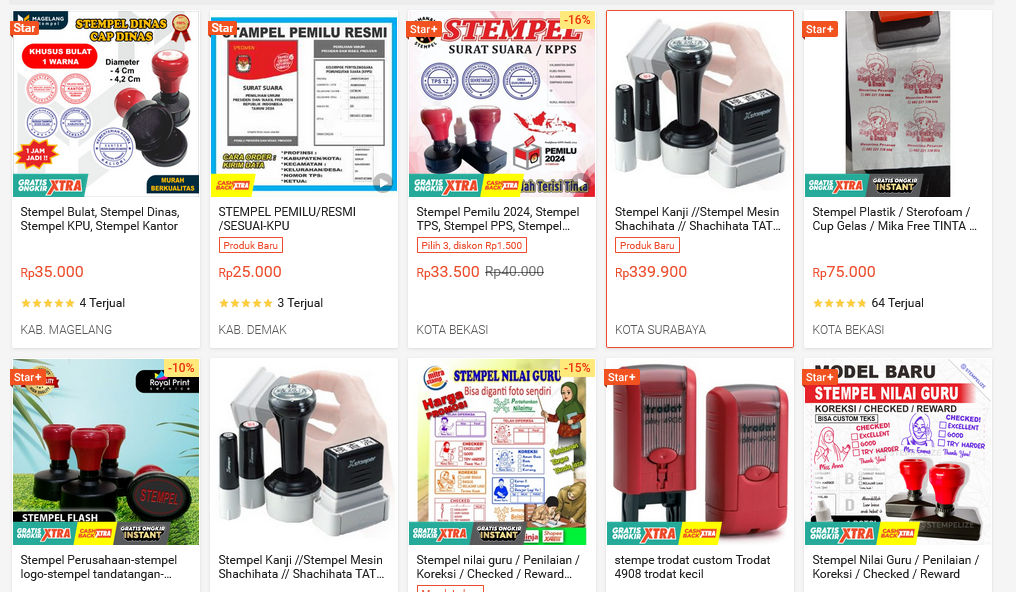KPU Geram, Stempel Surat Suara Pemilu 2024 Dijual Bebas di E-commerce