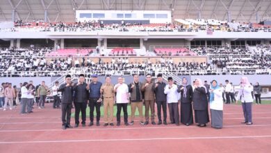 KPU Palembang Lantik 33.493 Anggota KPPS di Stadion Gelora Jakabaring