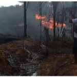 Kebakaran lahan akibat sumur bor