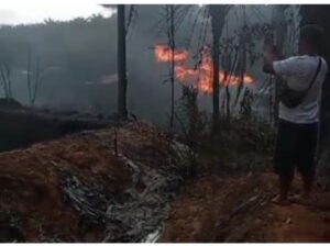 Diduga Sumur Bor Ilegal Kembali Terbakar di Kecamatan Keluang, Musi Banyuasin