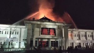 Kantor Pemkab OKU Terbakar, Tiga Ruangan Penting Hangus Dilahap Api