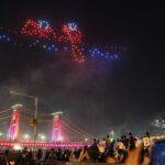 Spektakuler! Drone Show Hiasi Langit Palembang di Malam Tahun Baru 2025