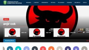 Website Resmi Pemprov Sumsel Diduga Diretas, Diisi Logo PDIP