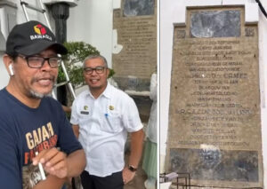 Prasasti Peresmian Kantor Ledeng Kini Kantor Wali Kota Palembang Kembali Ditemukan