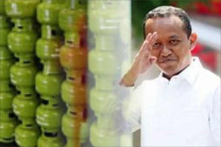 Tabung gas dan Menteri ESDM Bahlil