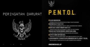 Aksi ‘Indonesia Gelap’ Mahasiswa Palembang Protes 100 Hari Pertama Prabowo-Gibran