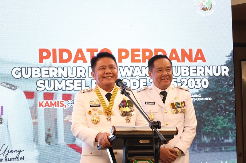 Pidato Perdana Setelah Dilantik Herman Deru akan Tata Ulang Anggaran Sesuai Inpres