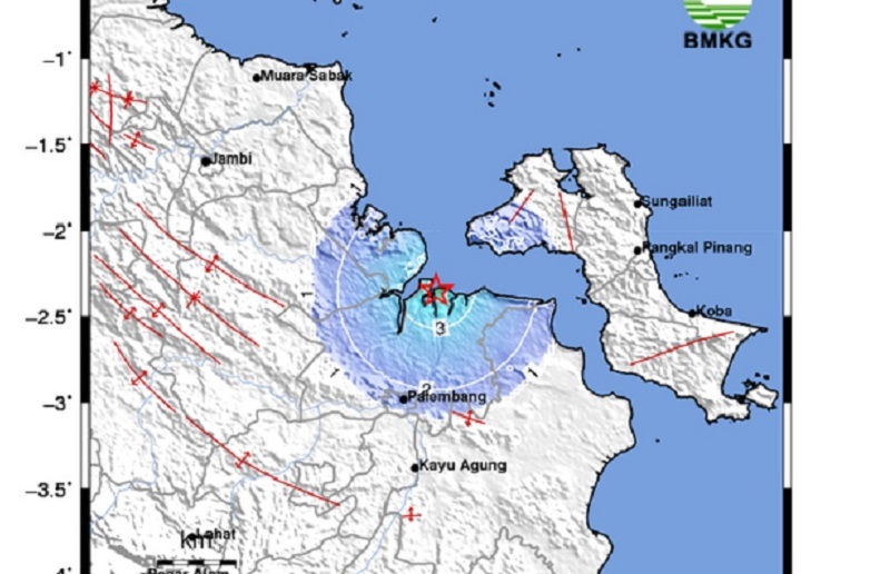 Gempa 4,3 SR Guncang Banyuasin, Pertama Kali Terjadi Sejak Tahun 1900