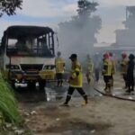 Bus Kampus Unsri Terbakar Saat Parkir, Korsleting Diduga Jadi Pemicu
