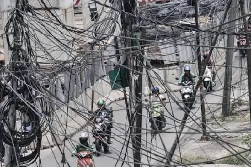 Kabel Semrawut Akan Ditertibkan, Pemkot Palembang Mulai Bergerak Akhir Mei
