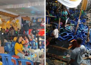 Panggung Hajatan Aqiqah di Palembang Roboh Saat Musik Remix Diputar