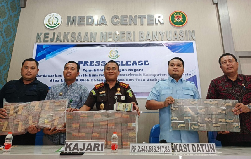 Kejari Banyuasin Pulihkan Uang Negara Rp2,5 Miliar Hasil Temuan BPK