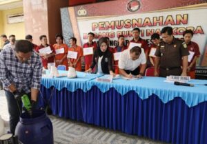 Polda Sumsel Musnahkan Barang Bukti Narkoba, 19 Pengedar Terancam Hukuman Mati