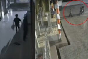 Viral Aksi Bocil dan Ayahnya Terekam CCTV Curi Kotak Amal Masjid di Palembang