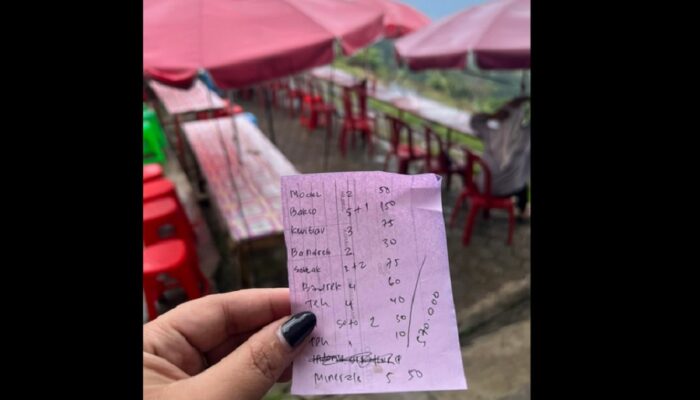 Viral Nota Rp570 Ribu di Tugu Rimau Pagar Alam, Pengunjung Mengaku Terjebak Harga