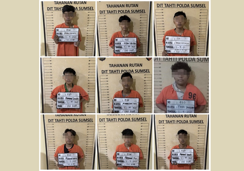 Pasca Ricuh DPRD Sumsel 54 Orang Dipulangkan 9 Ditahan dan Jadi Tersangka
