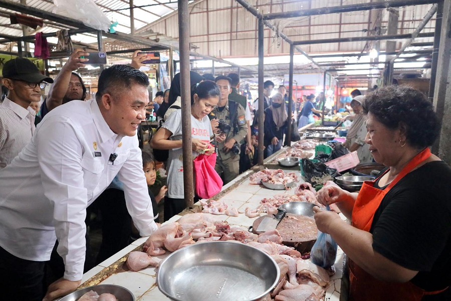 Sidak Pasar Tradisional, Satgas Pangan Palembang Awasi Potensi Penimbunan dan Permainan Harga Jelang Nataru