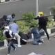 Mencekam! Aksi Saling Serang Bawa Parang di Depan PS Mal Palembang