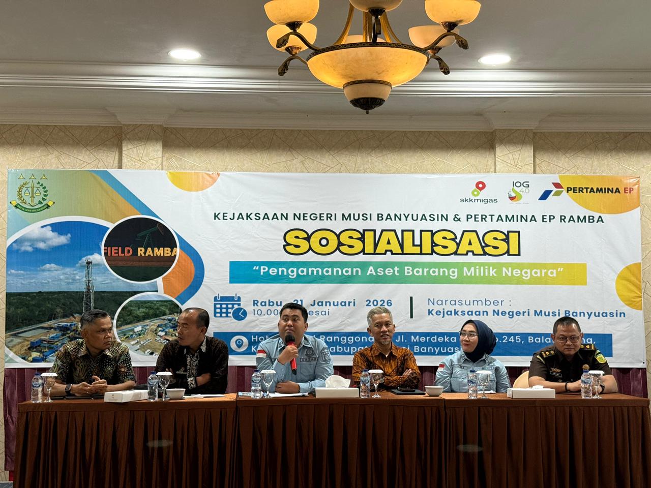 PEP Ramba Field menggelar Sosialisasi Pengamanan Aset BMN bersama Kejari Muba dan SKK Migas Perwakilan Sumbagsel
