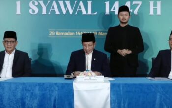 Menteri Agama saat mengumumkan hasil sidang Istbat 2026