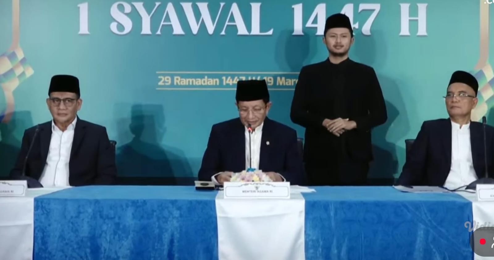 Menteri Agama saat mengumumkan hasil sidang Istbat 2026